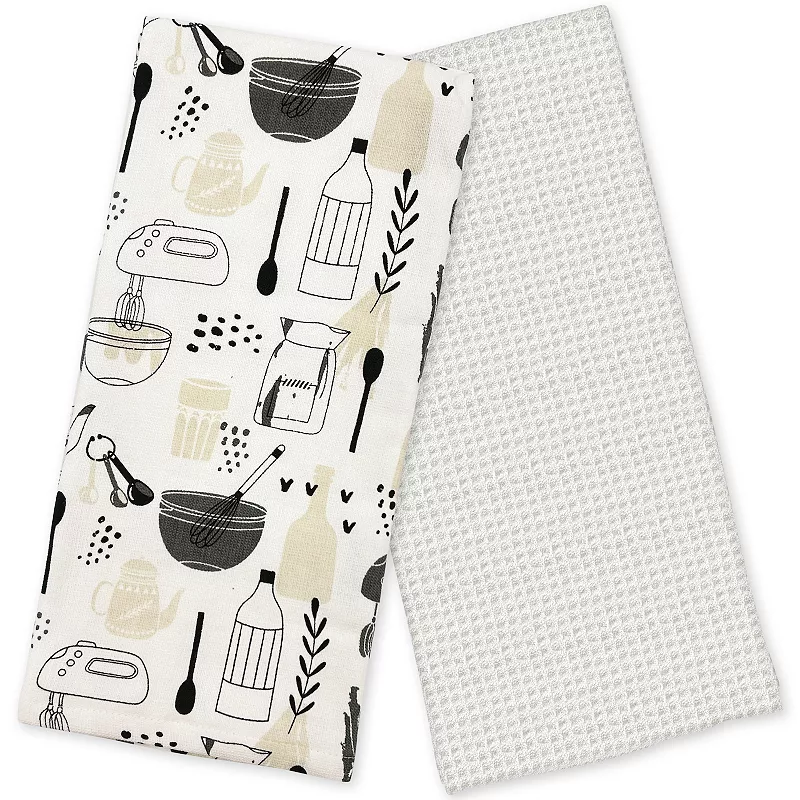 Homewear Kitchen Utensil Icons 2-pc. Kitchen Towel Set