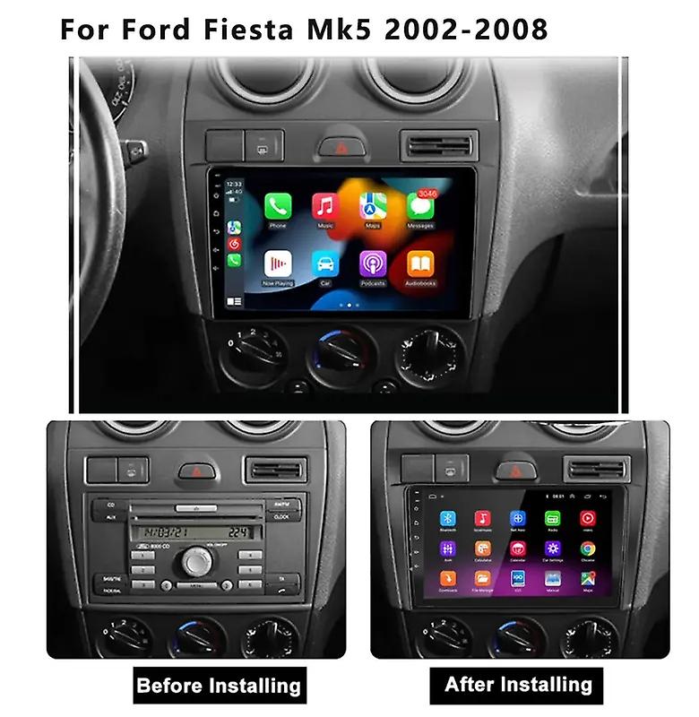 Car Radio Android Auto Video Multimedia Player For Ford Fiesta Mk VI 5 Mk5 2002 - 2008 Carplay 2din