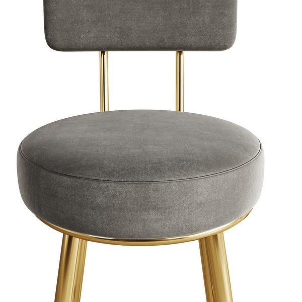 30inch Bar Stools with Velvet Upholstered Back