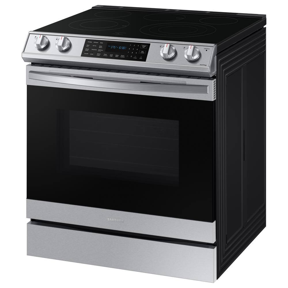  30 in. 6.3 cu. ft. Smart 5-Element Slide-In Electric Range with Air Fry Convection Oven in Stainless Steel NE63T8511SS