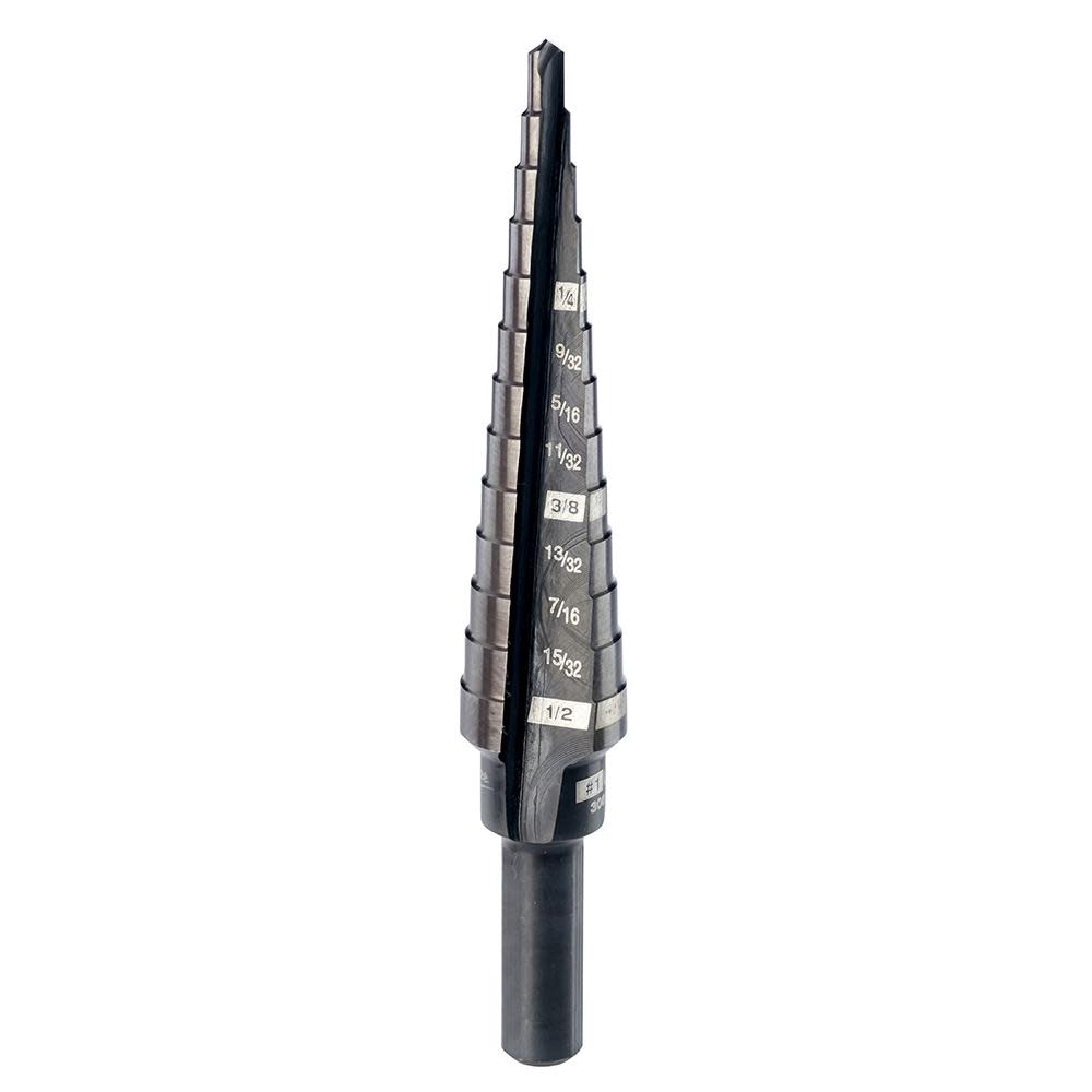 Milwaukee #1 Step Drill Bit 1/8 in. - 1/2 in. x 1/32 in. 48-89-9201 from Milwaukee