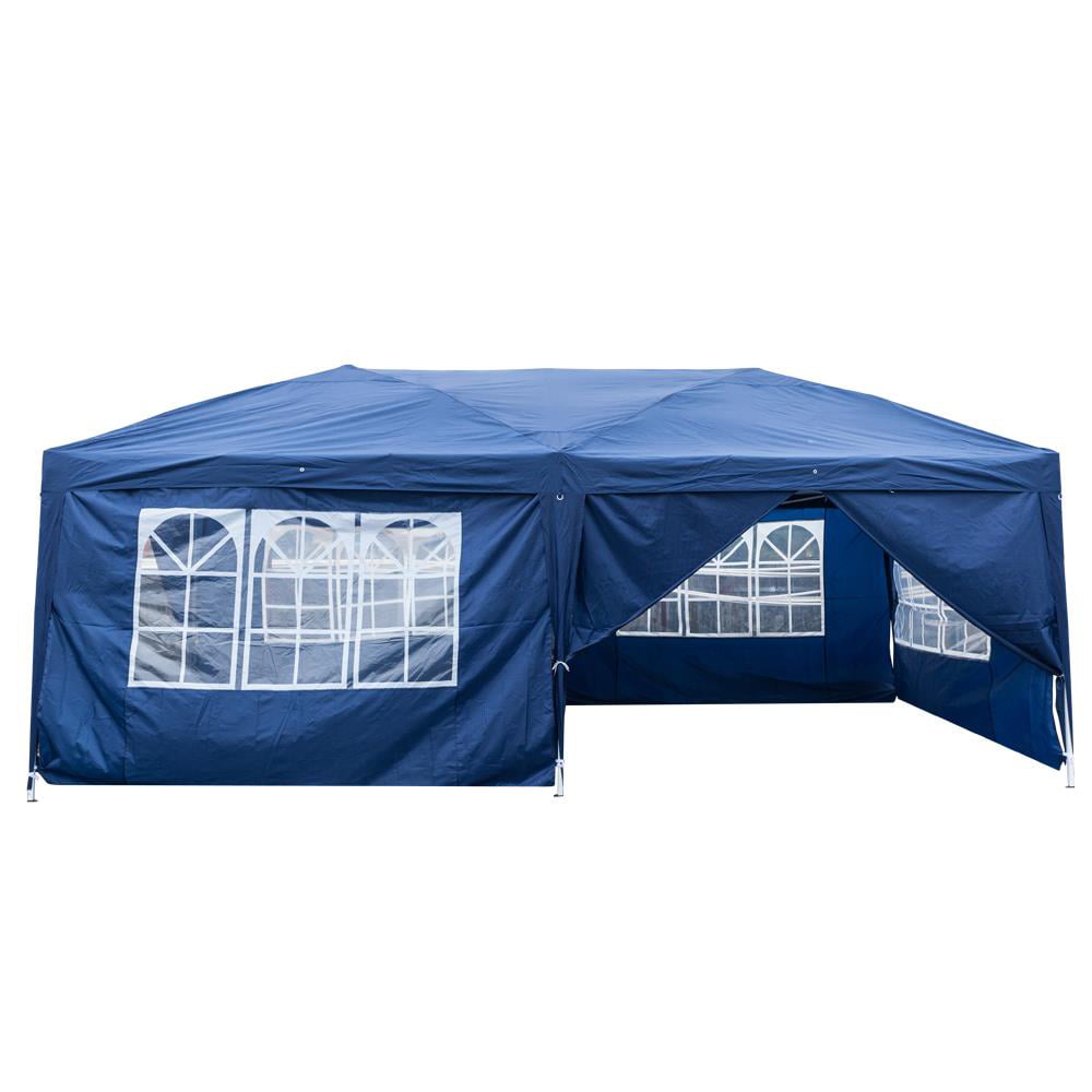 Ktaxon 10'x 20' Pop up Wedding Party Tent w/6 Blue Folding Canopy