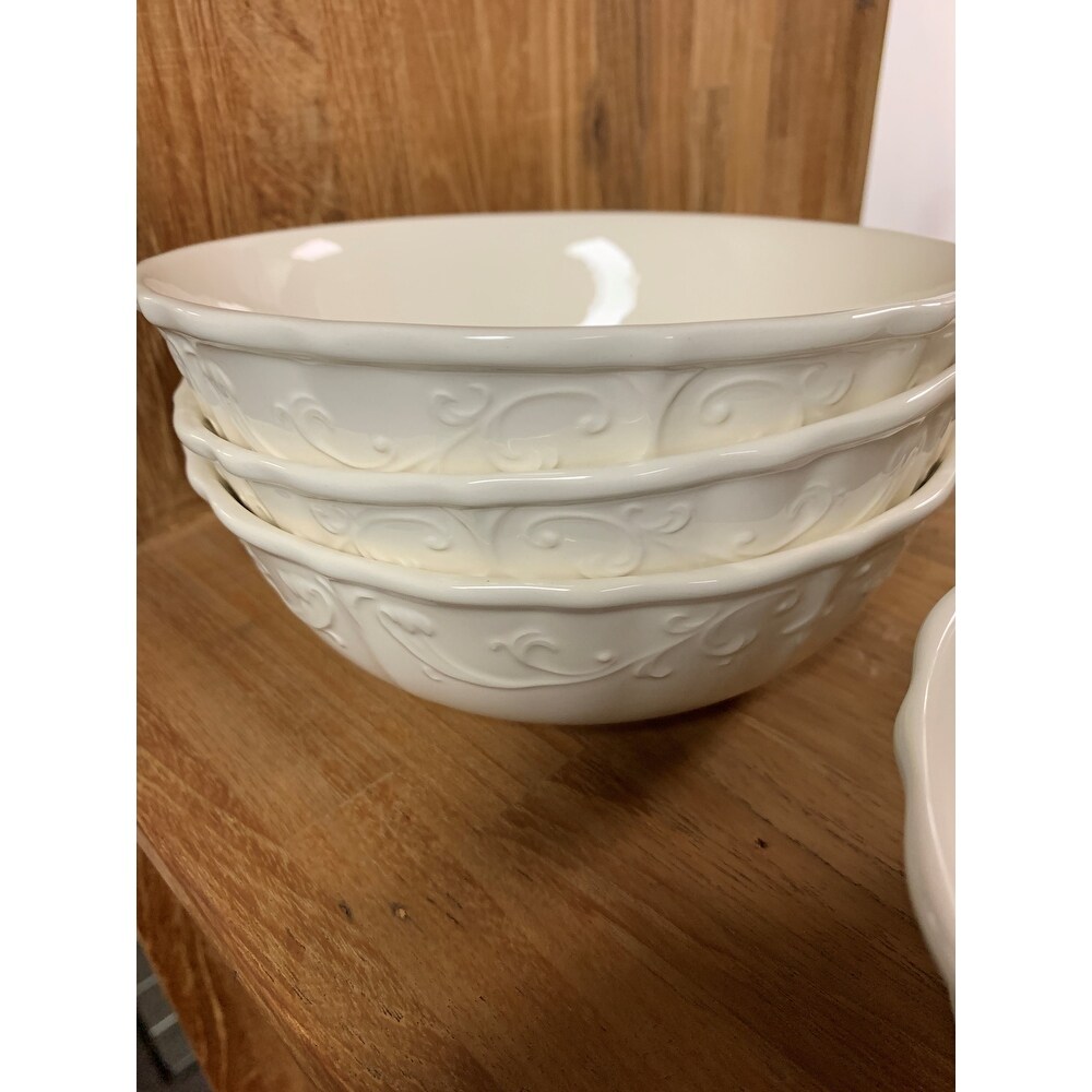 Red Vanilla Country Estate Cereal / Soup Bowl Set/4