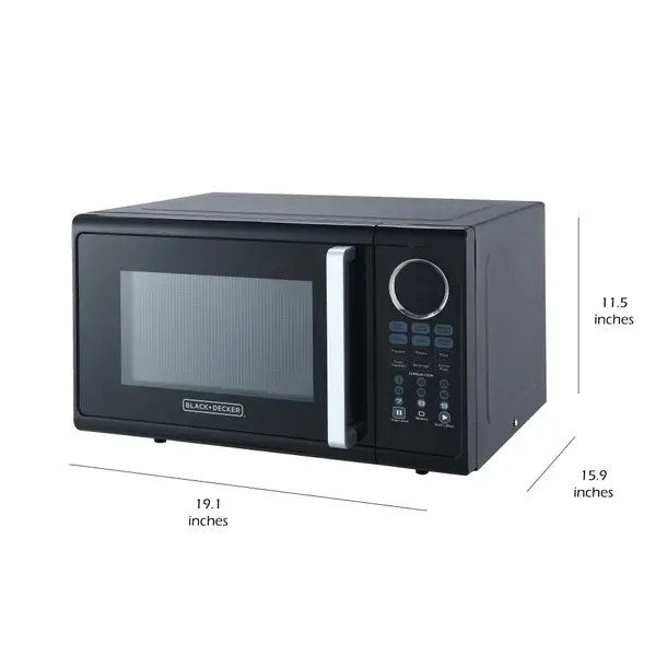 Black + Decker 0.9 cu ft 900-Watt Countertop Microwave