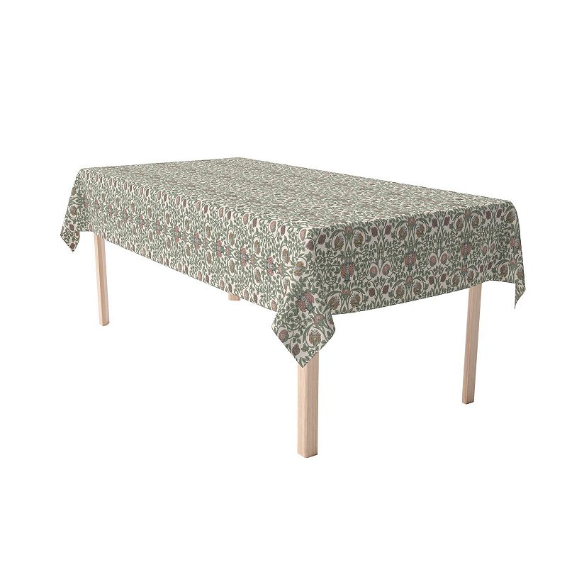 Rectangular Tablecloth， 100% Cotton， 52x104， Floral 63