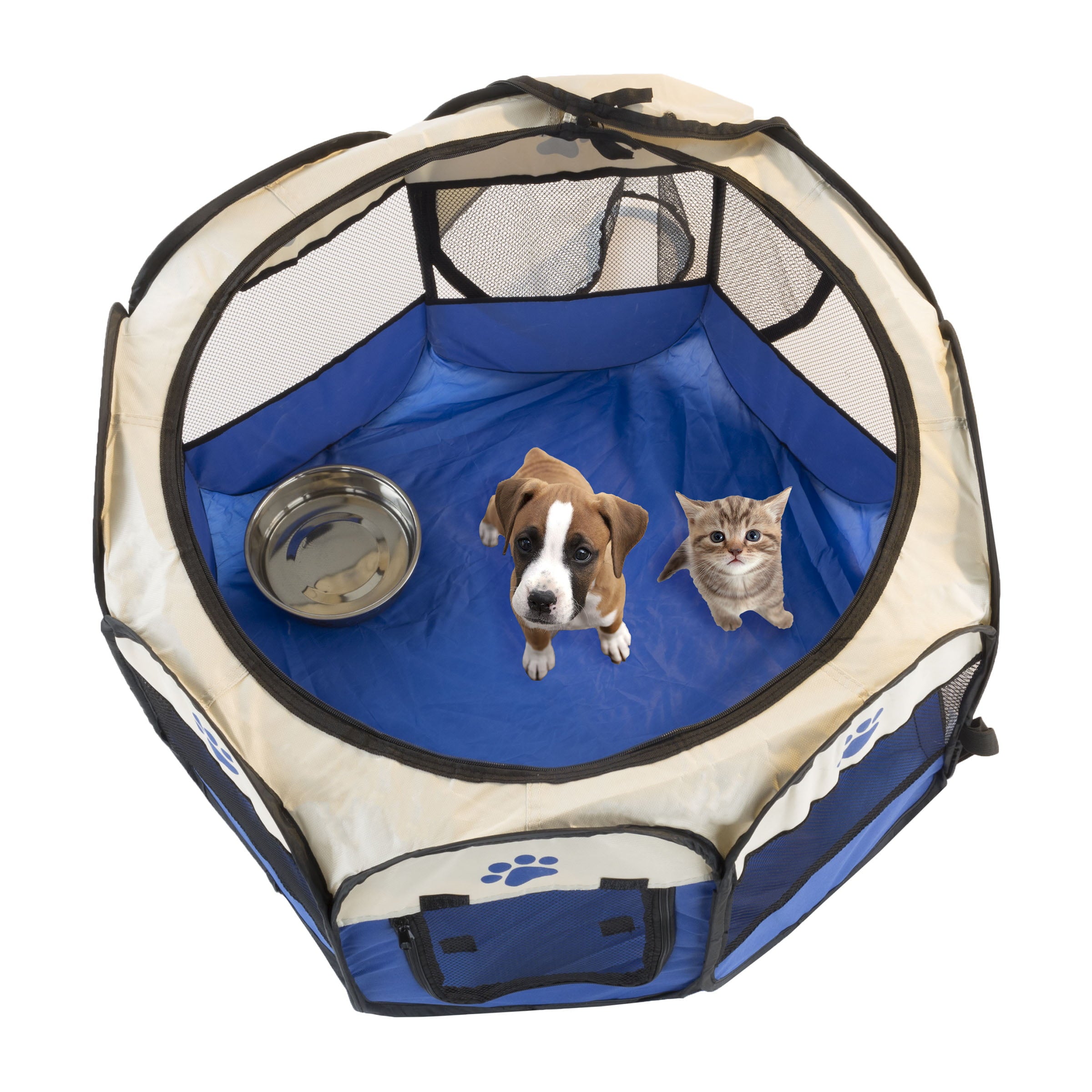 Pop-Up Puppy Playpen and Cat Tent- Portable Pet Playpen for Dogs and Cats by Petmaker