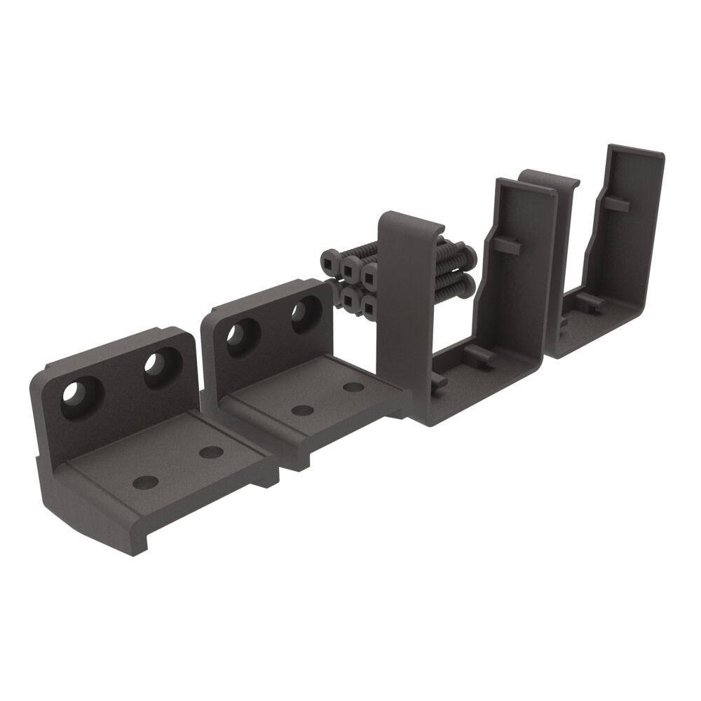 Barrette Outdoor Living VersaRail Matte Bronze Aluminum Triple Rail Bracket Kit 73050445