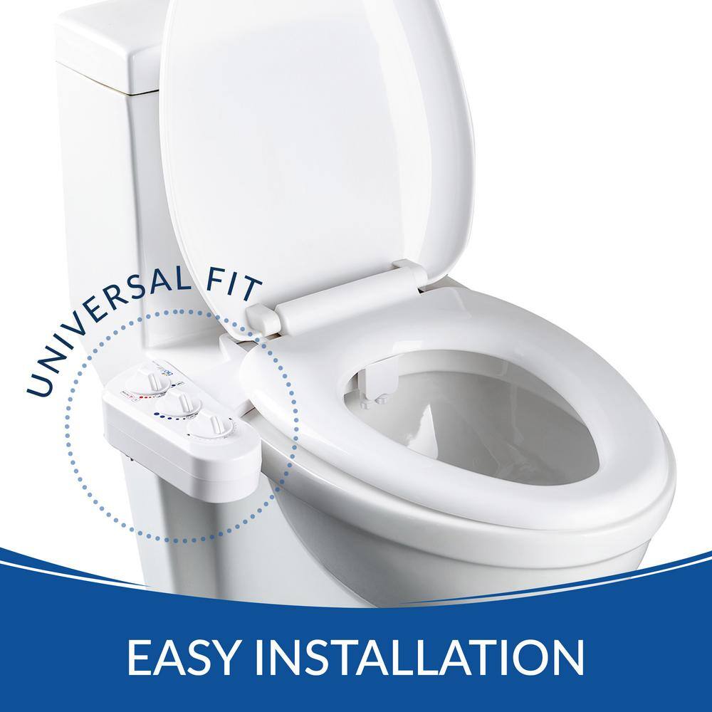 bioBidet BB-270 Non-Electric Economy Class DUO Bidet Attachment in White BB-270