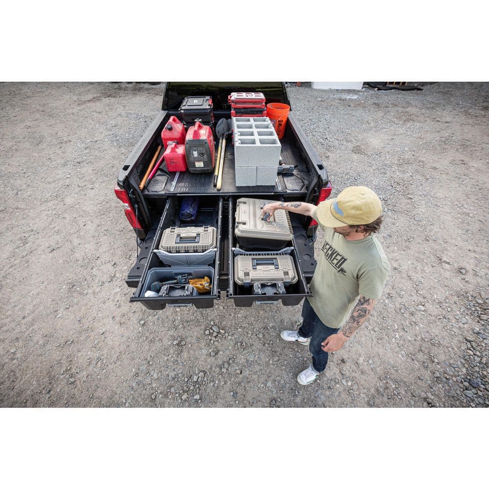 DECKED BATTLE MAT Series Black Heavy-Duty Single-Piece Nyracord Rubber Truck Cargo Mat AD18BEDMAT