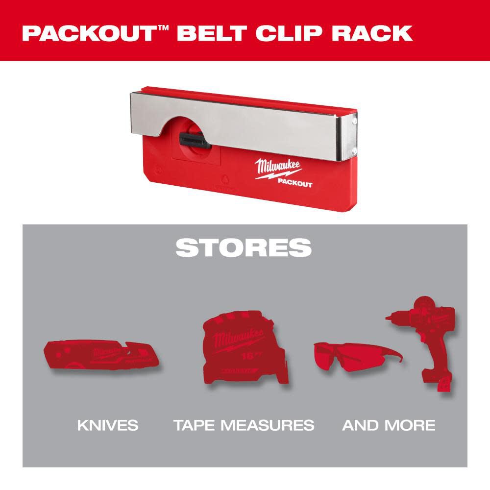 Milwaukee PACKOUT Belt Clip Rack 48-22-8344 from Milwaukee