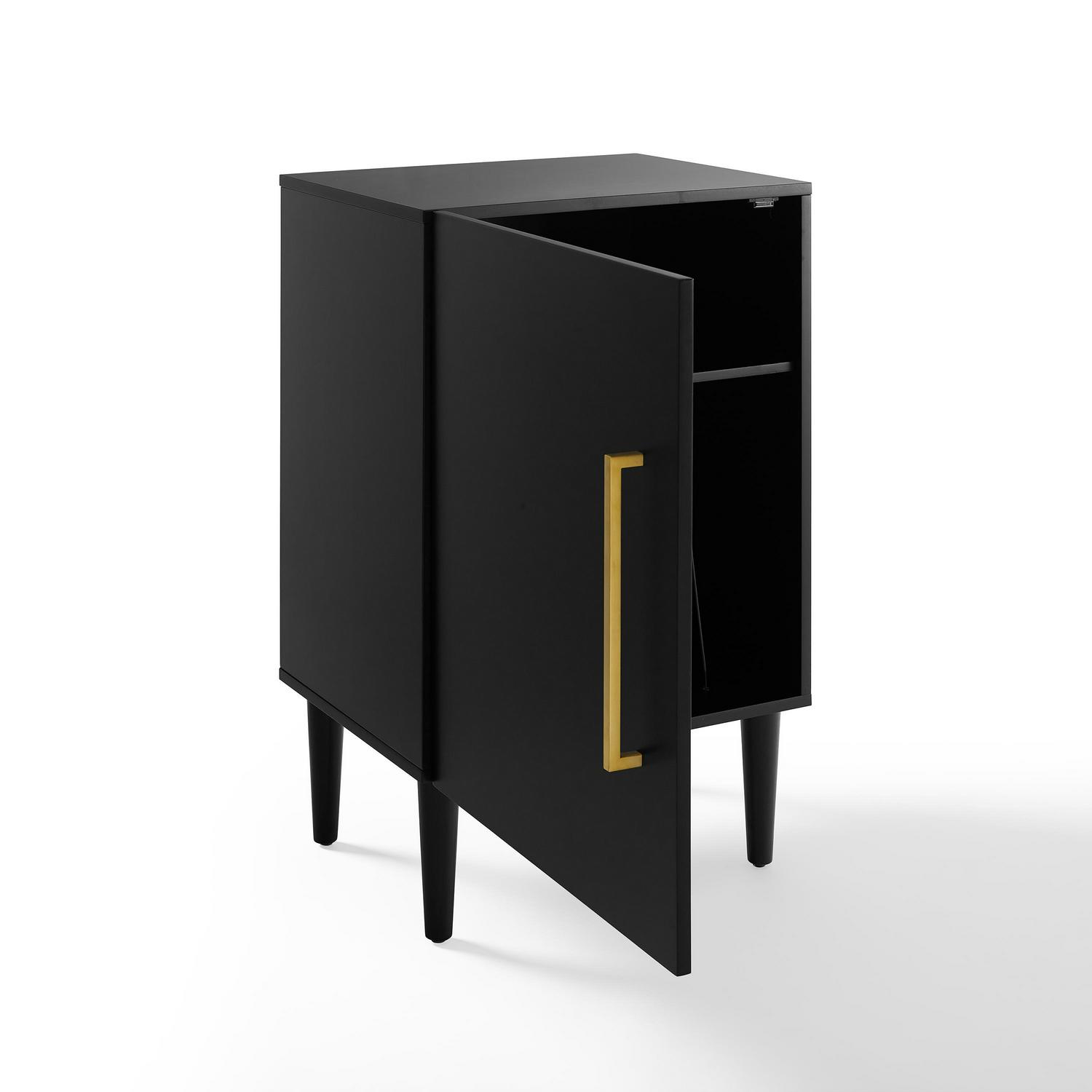 Everett Record Player Stand Matte Black