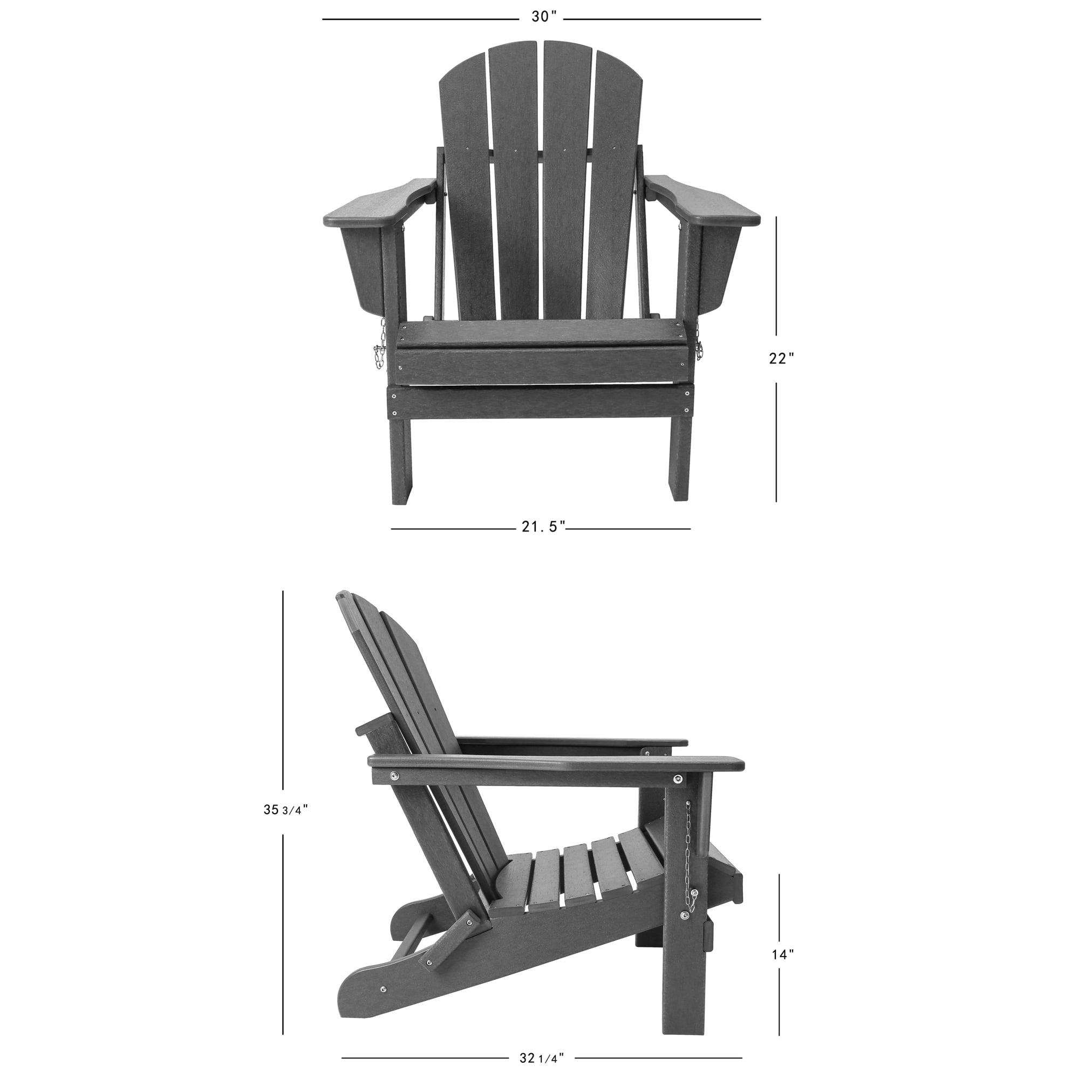 WestinTrends Outdoor Adirondack Chair, Plastic Fire Pit Chair, Weather Resistant Folding Patio Lawn Chair for Outside Deck Garden Backyard Balcony, Dark Brown