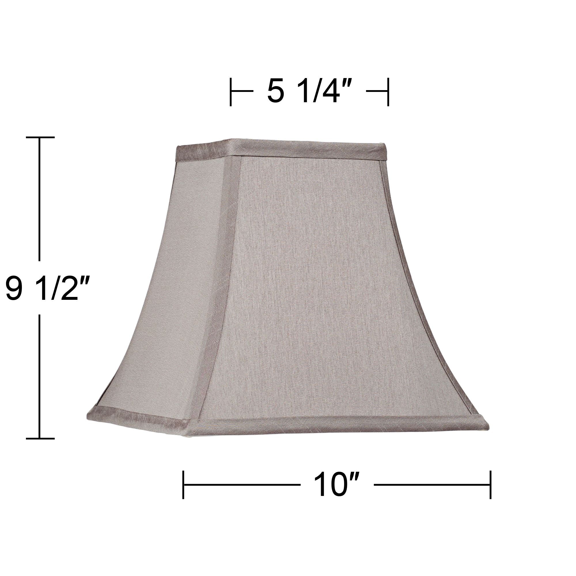 Springcrest Collection Set of 2 Square Lamp Shades Pewter Gray Small 5.25