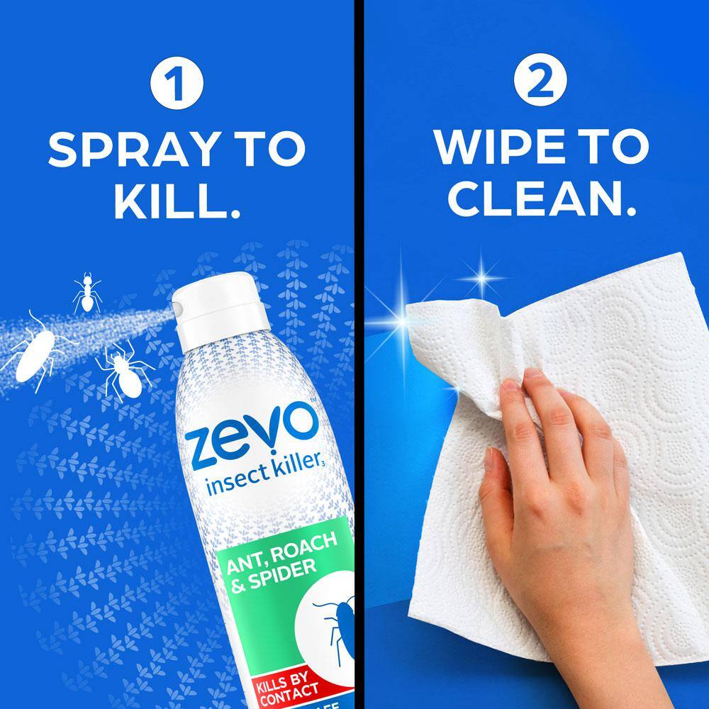 ZEVO 10 oz. Ant Roach and Spider Insect Killer Aerosol Spray 081813501752