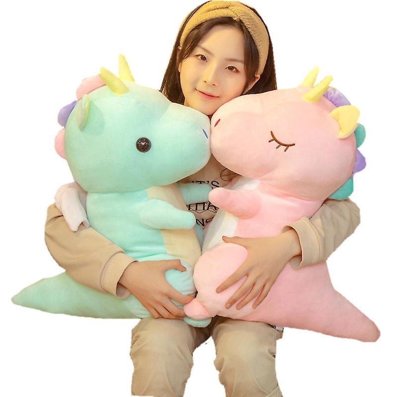 Born Pretty Fantastic Plush Dinosaur Toy Stuffed Angel Wings Unicorn Horn Dinos Doll Toys For Children Ice Cream Color Sleeping Dinosaur Toy