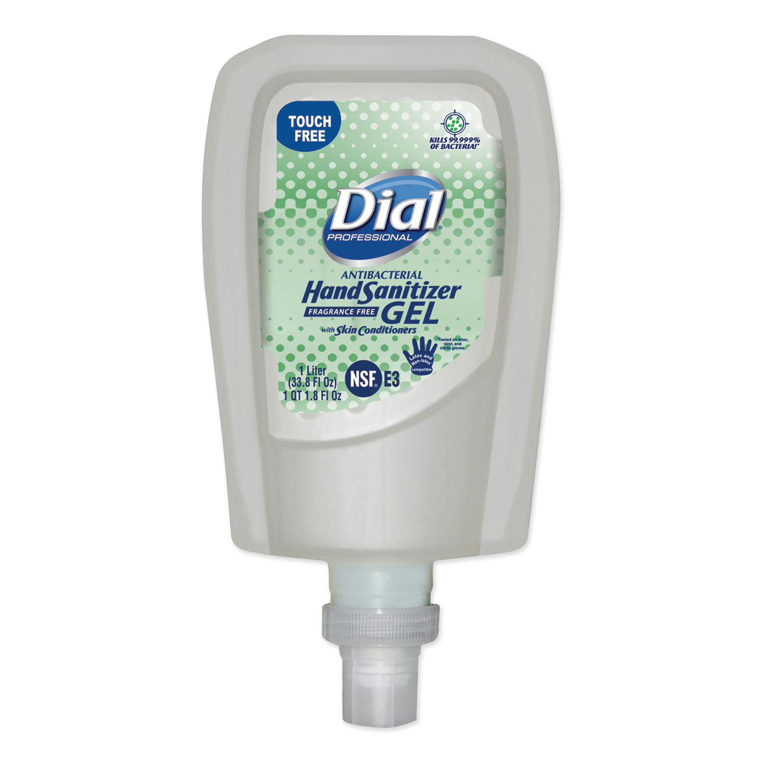 Antibacterial Gel Hand Sanitizer Refill for FIT Touch Free Dispenser by Dialandreg; Professional DIA19029EA