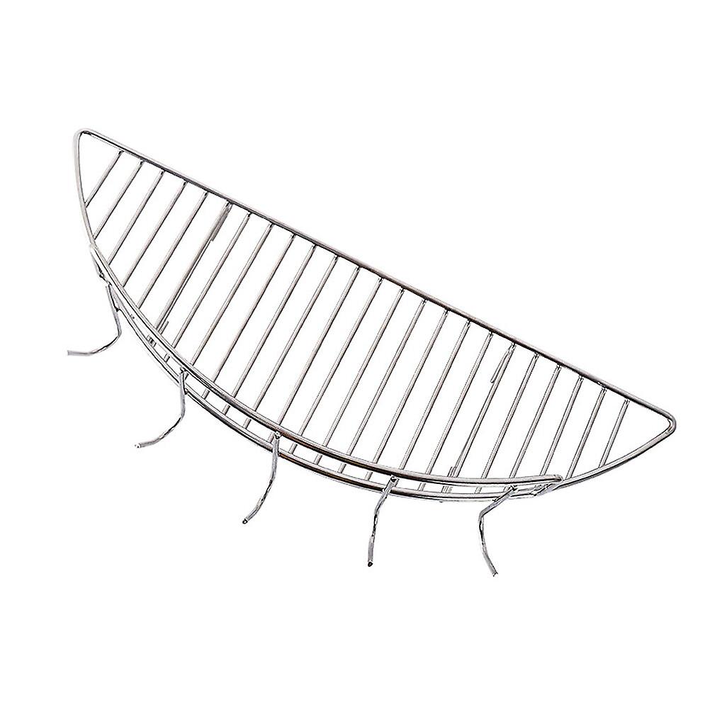 Outdoor Baking Tray Hanging Rack Stainless Steel Semi-circle Baking Net Grill Rack With Hooks