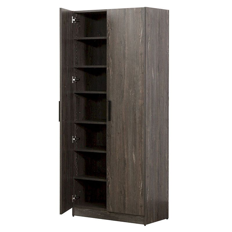 F.C Design Klair Living Farmhouse Shoe Cabinet with Six Shelves