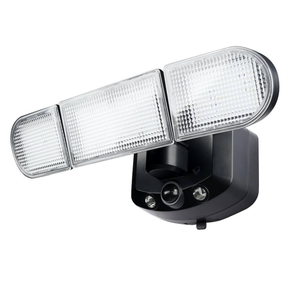 Swann Alpha Series 1200 Lumens 180-Degree Motion Activated Flood Light with Adjustable Heads and Enforcer Lights Plus Remote ALPHB12003HRB