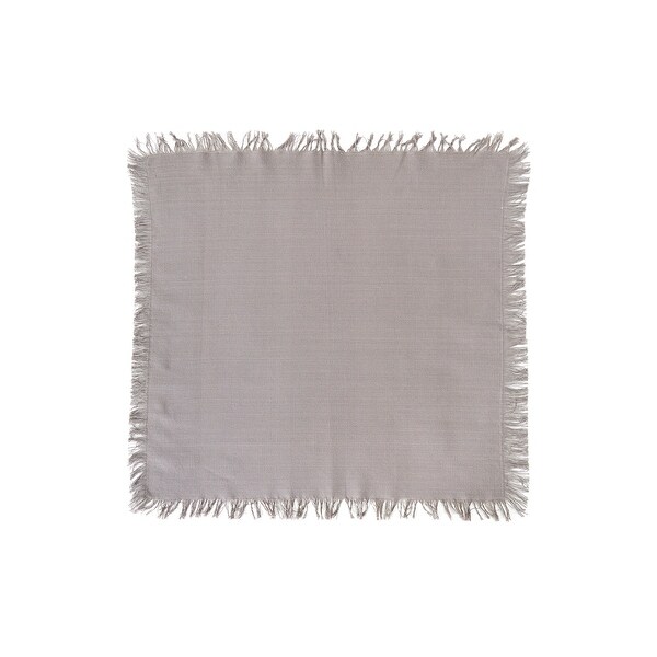 Briella Fringed Gray Napkin Set of 6