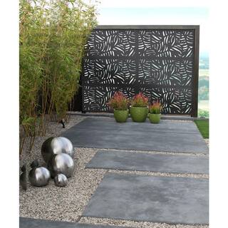 Modinex 6 ft. x 3 ft. Charcoal Gray Decorative Composite Fence Panel Featured in Panama Design USAMOD5C