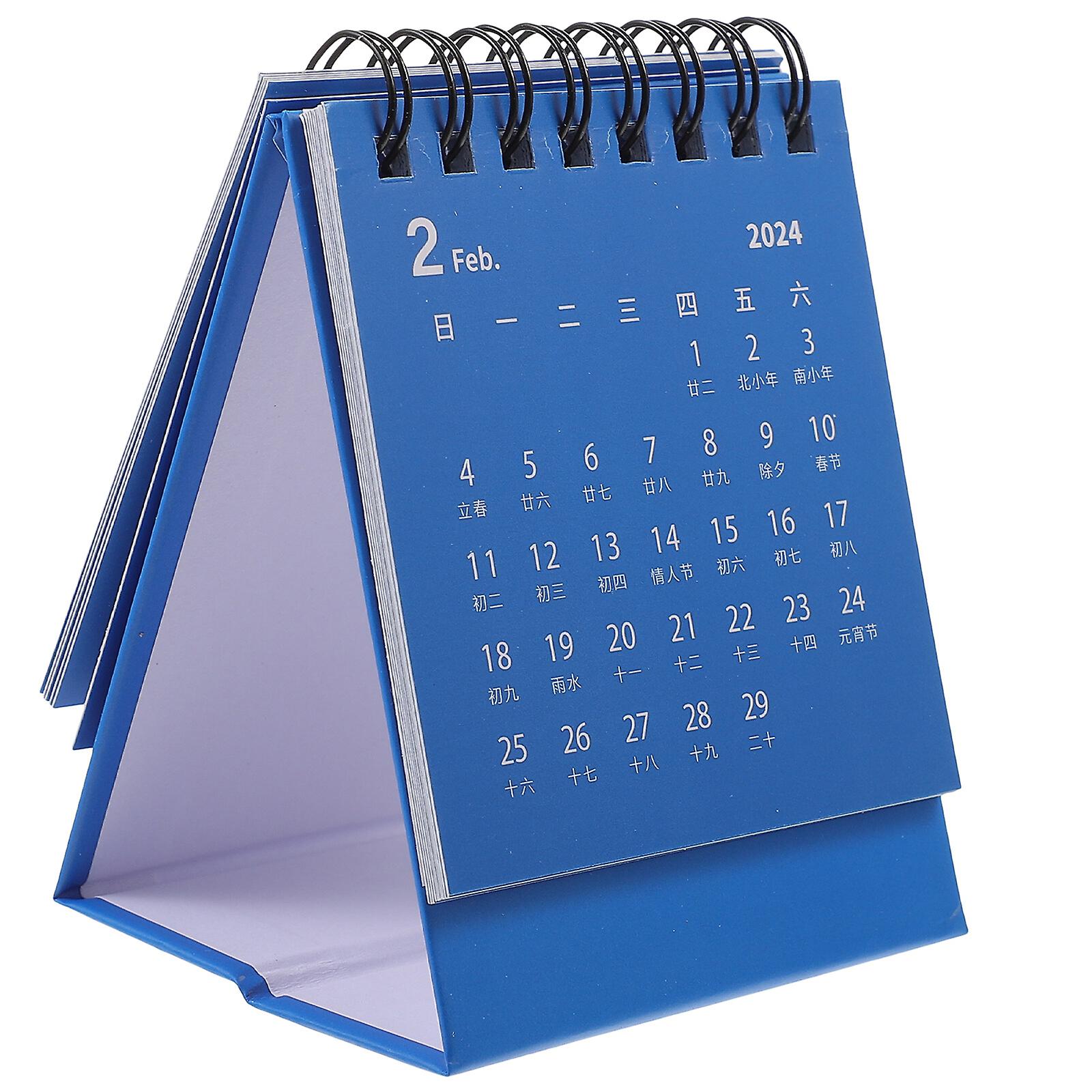 Desktop Month Calendar Office Standing Calendar Mini 2024 Desktop Calendar Table Mini Calendar