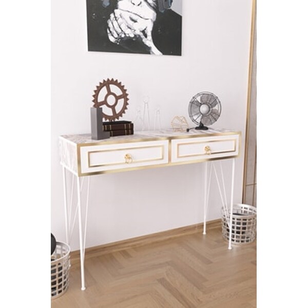 2-Drawers Sideboard Metal Legs Sideboard