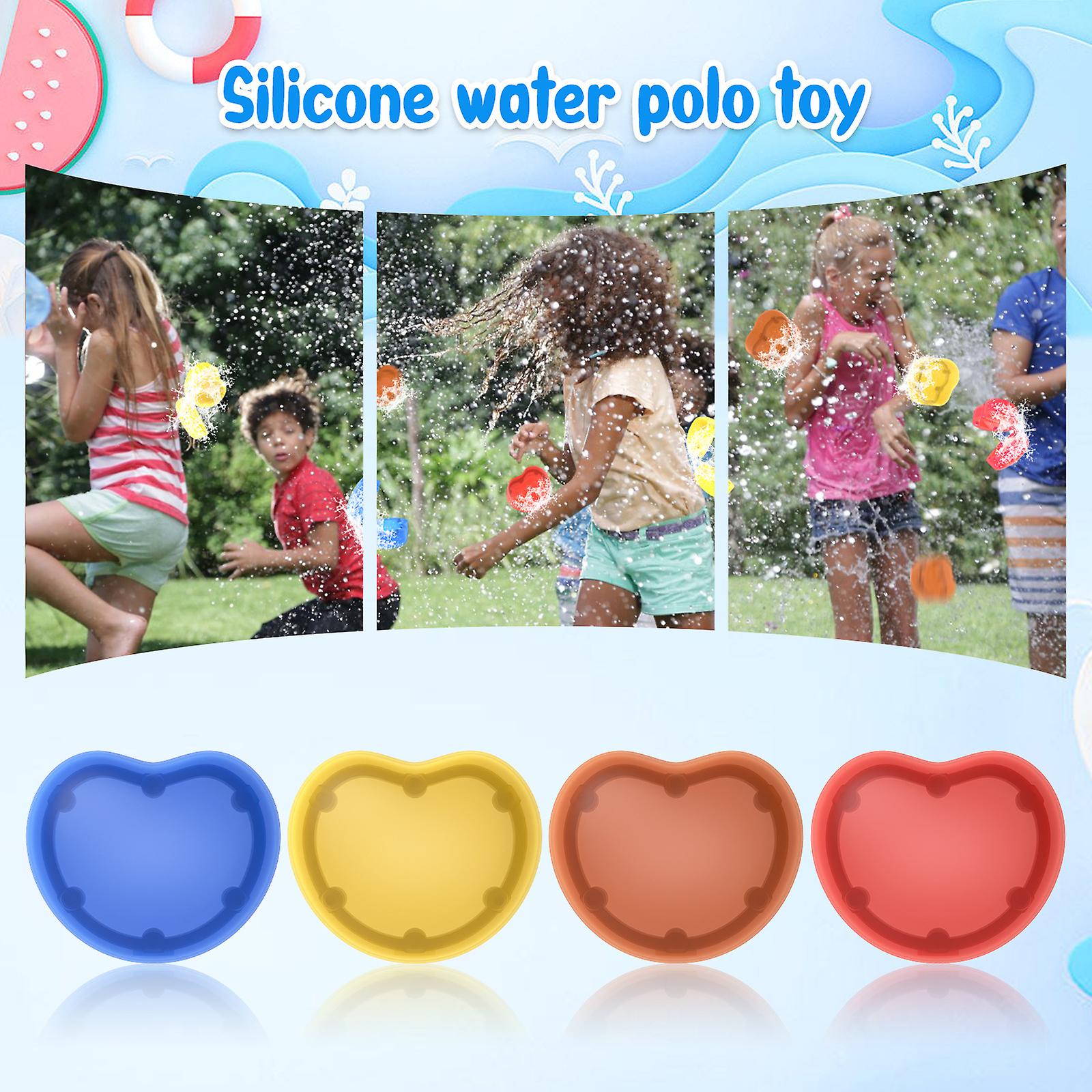 6pcs Reusable Water Balloons Self Sealing Easy Quick Fill， Splash Water Balls Summer Fun Outdoor Toys For Kid