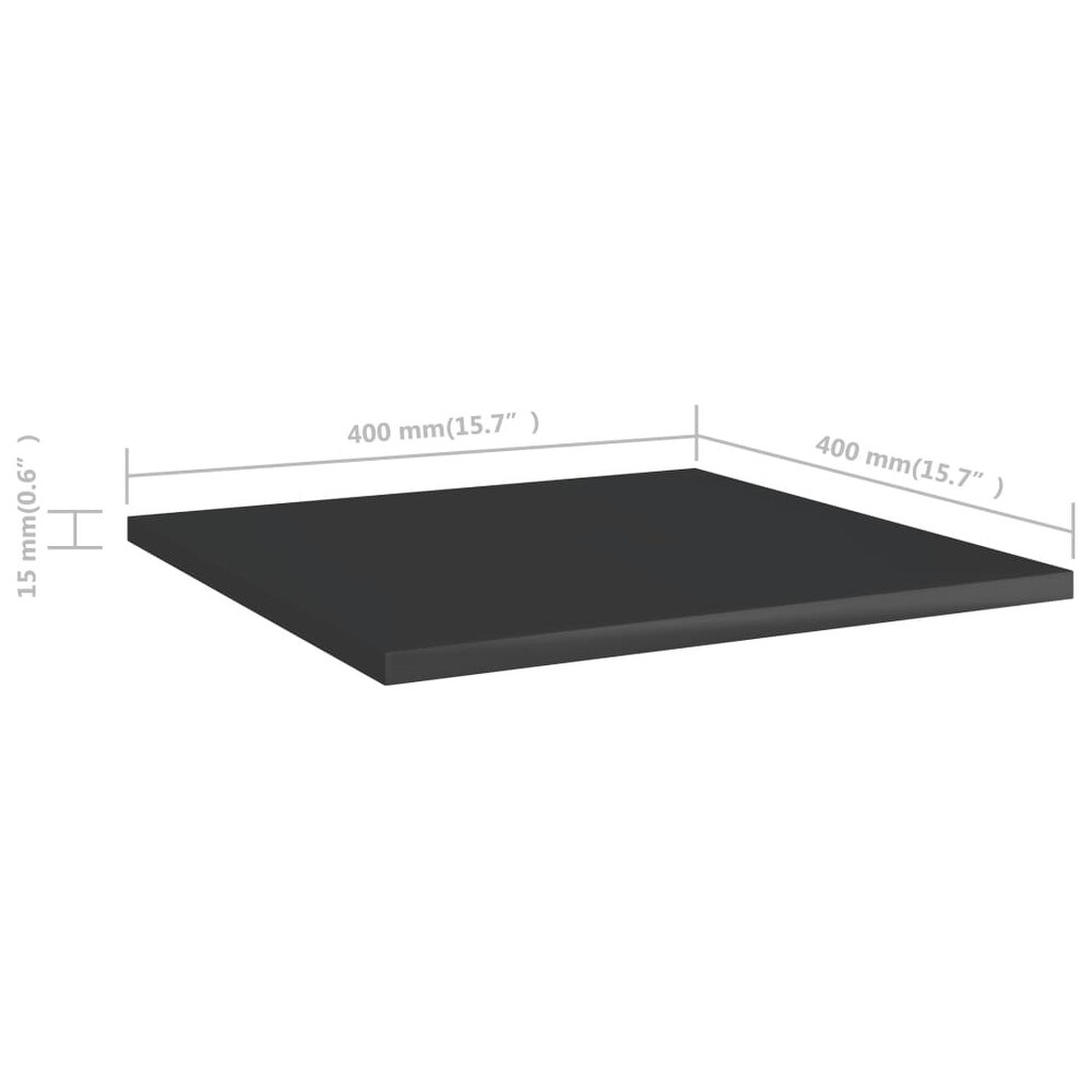 vidaXL Bookshelf Boards 4 pcs High Gloss Black 15.7\