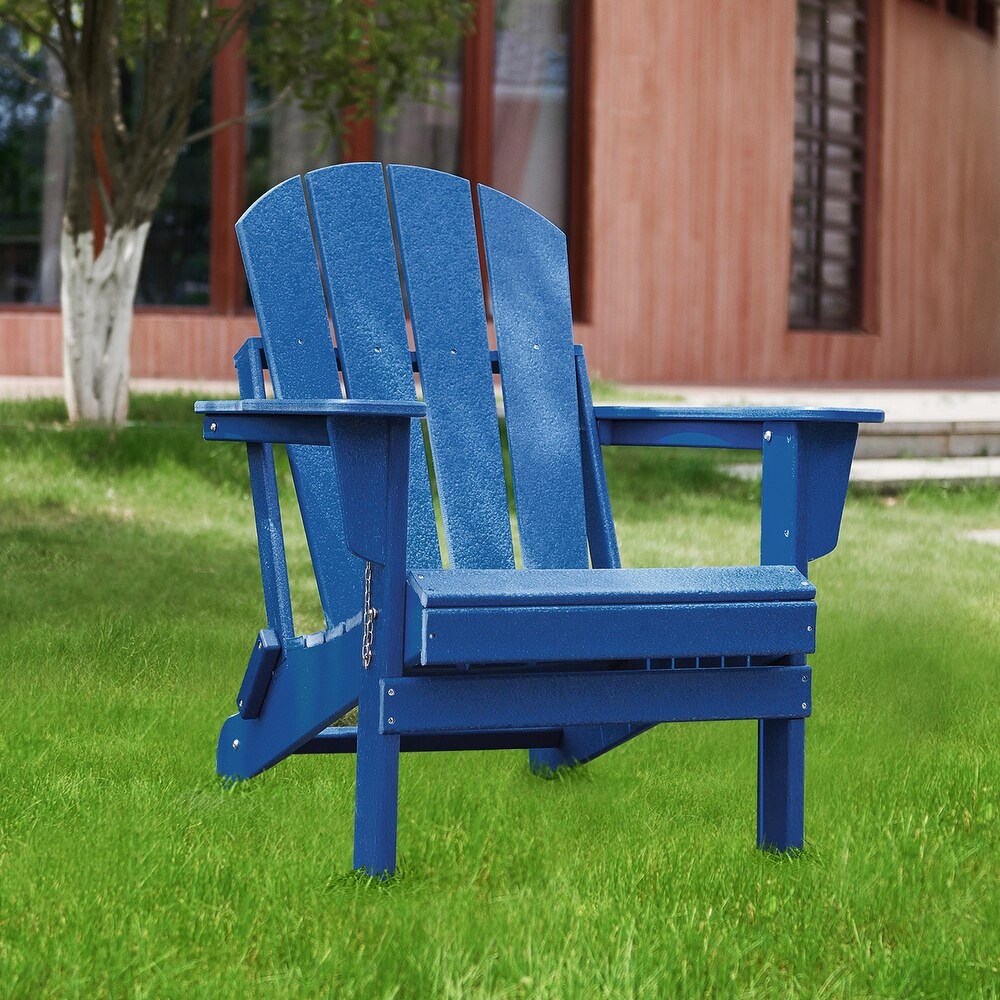 Poly Lumber Weather Resistant Patio Folding Adirondack Chairs