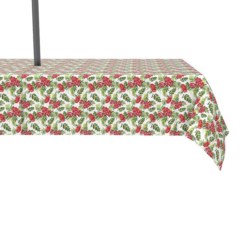 Water Repellent， Outdoor， 100% Polyester， 60x104， Decorative Red Berries