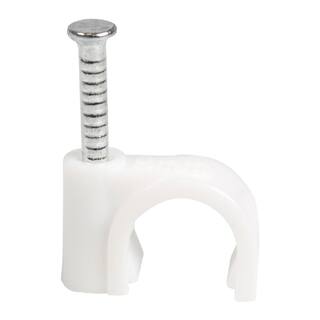 QualGear 8 mm Cable Clips White 100-Pack CC8-W-100-P