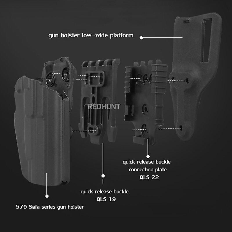 Hunting Thigh Holster Accessories Tactical Holster Adapter Quick Locking System Kit Qls 22 22 19 Polymer Gun Accessories