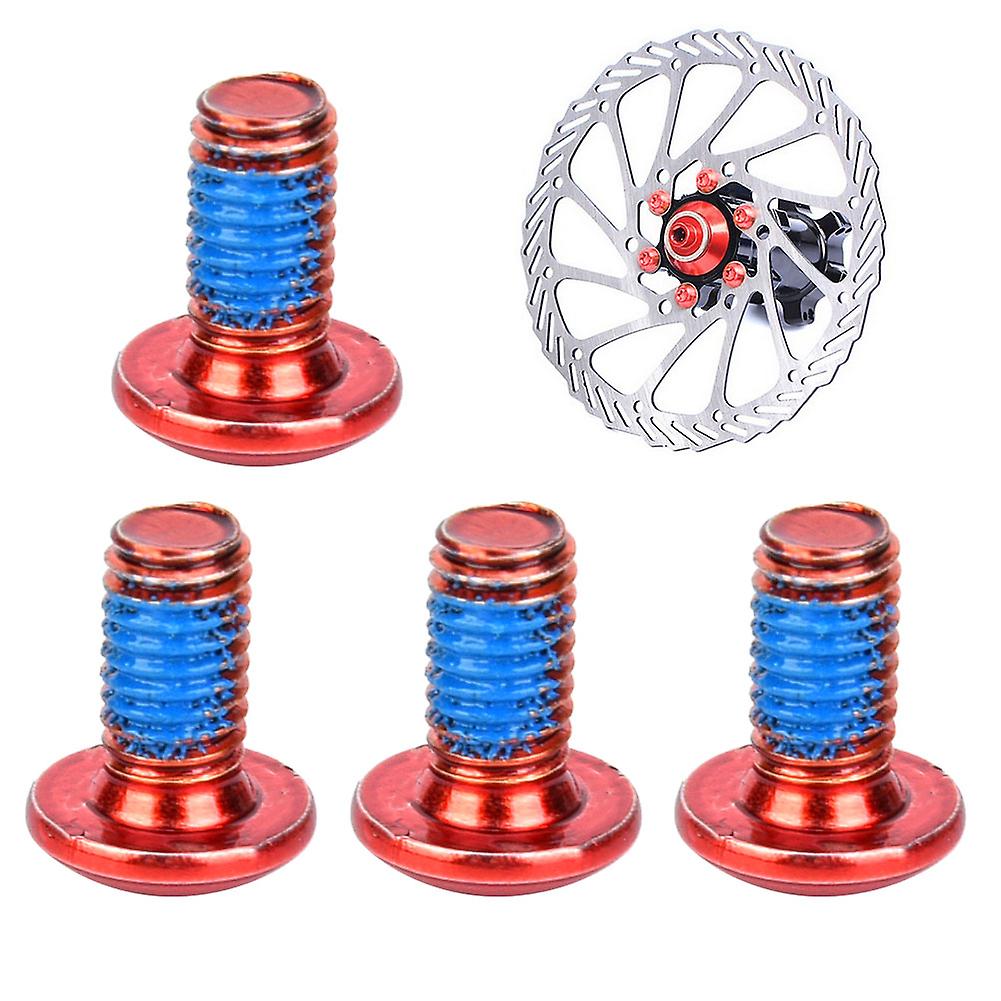 12pcs Heavy Duty Steel Bike Bicycle Disc Brake Rotor T25 Screws Cycling Accessory Red