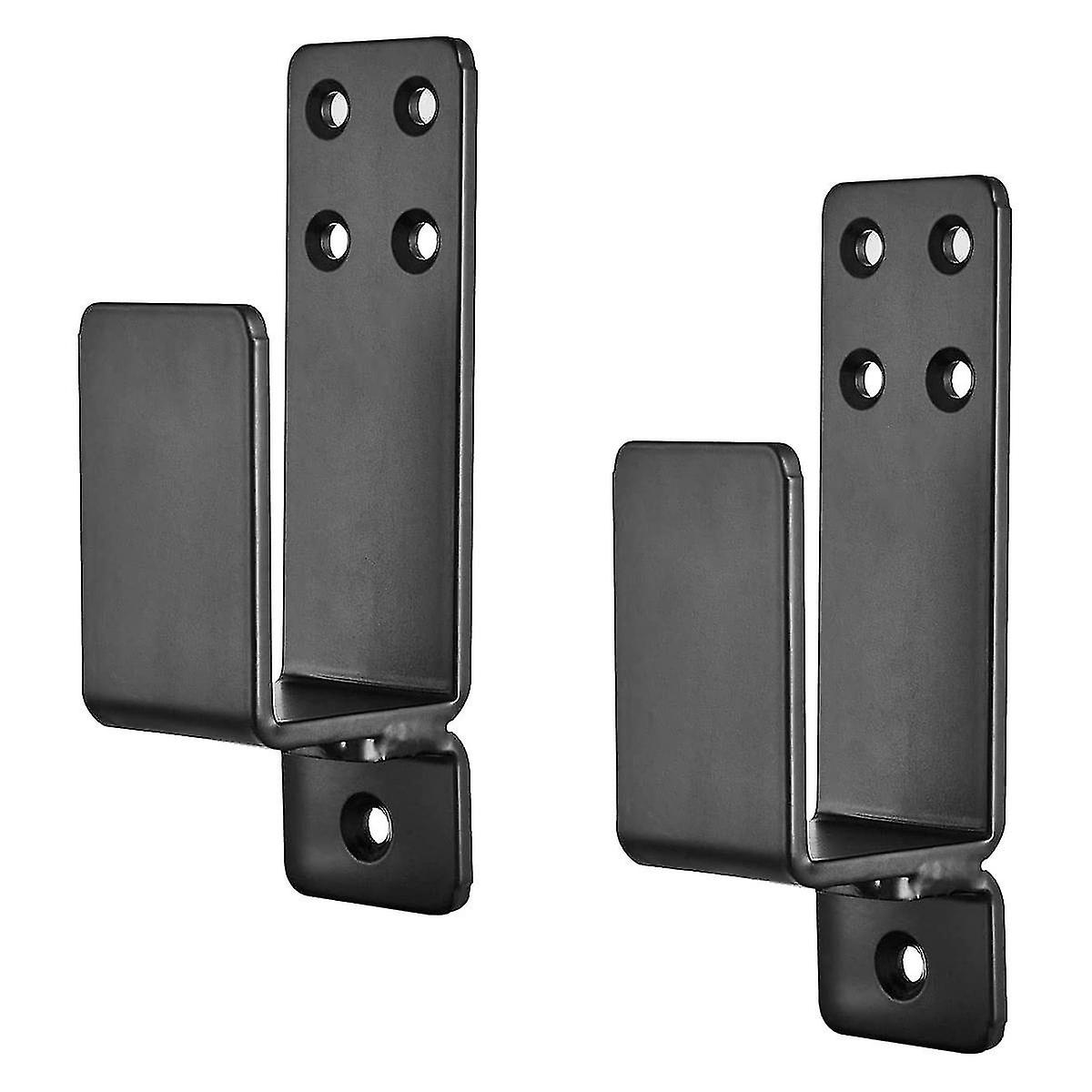 Door Barricade Brackets， Drop Open Bar Holder Security， 2x4 Bar Brackets Prevent Unauthorized Entry