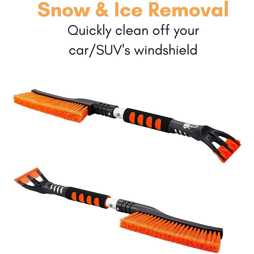 BirdRock Home 24 in. Snow Brush with Ice Scraper for Car or SUV Window and Windshield (2-Pack) 11233