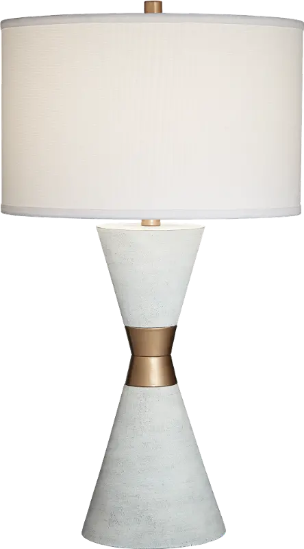 Kingstown White Hourglass Table Lamp