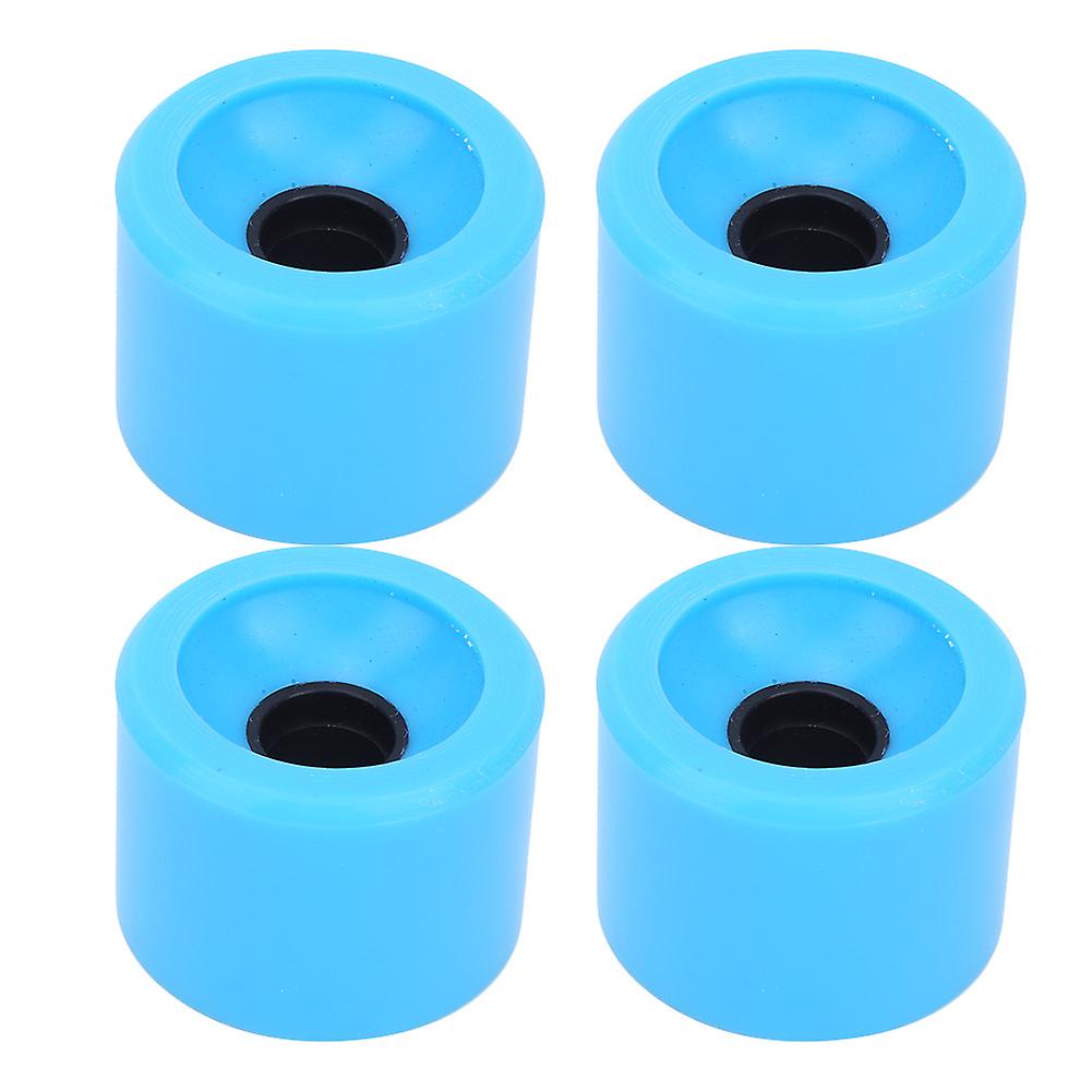 4pcs/set Skateboard High Elastic Colorful Pu Wheel Accessory For Most Skateboardsblue