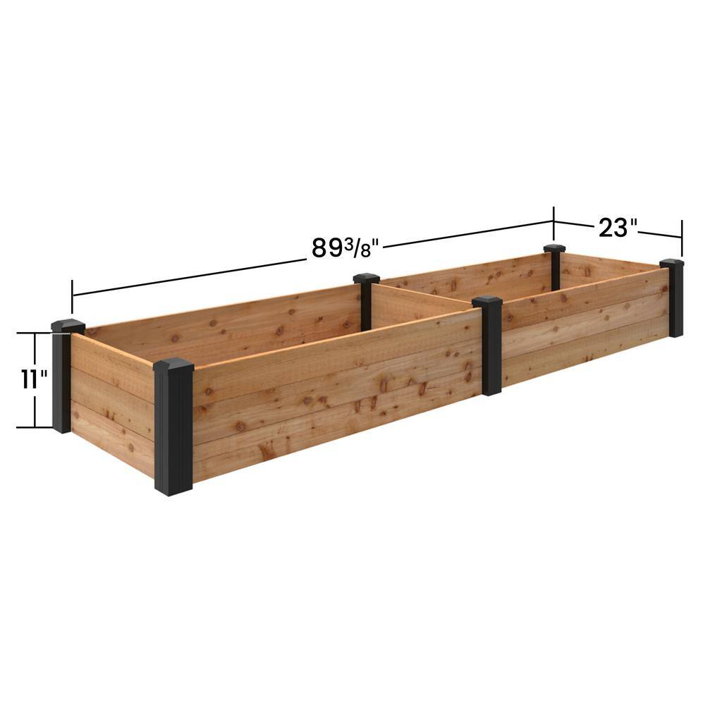 Outdoor Essentials Haven 2 ft. x 8 ft. Natural Cedar Raised Garden Bed (11 in. H) 472550