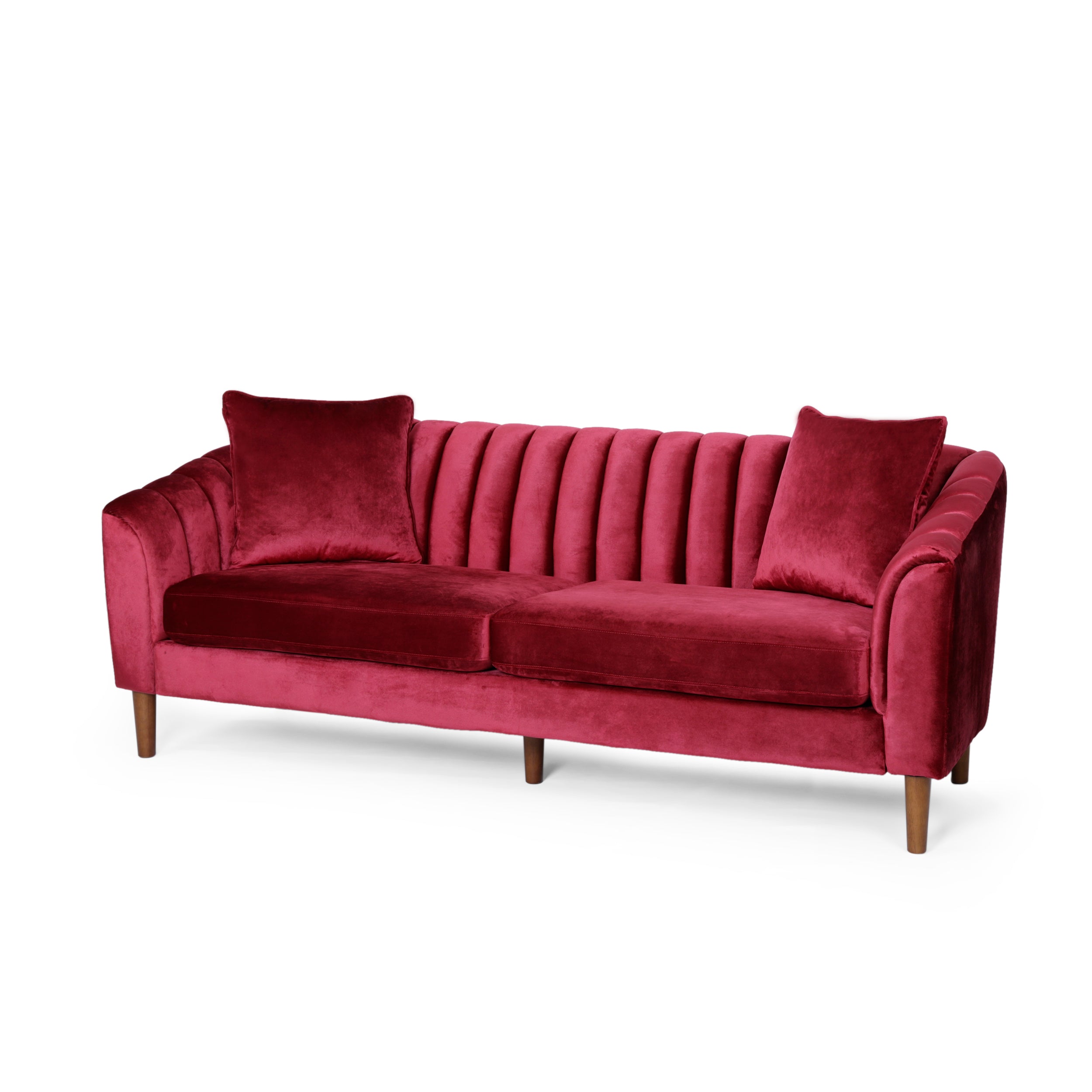 Jeannie Contemporary Velvet 3 Seater Sofa