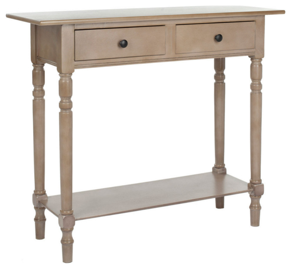 Vada 2 Drawer Console  Vintage Gray   Traditional   Console Tables   by Rustic Home Furniture Deco  Houzz