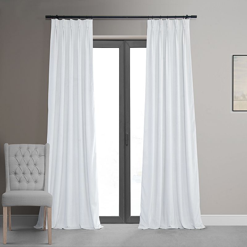 EFF Blackout 1-Panel Velvet Window Curtain