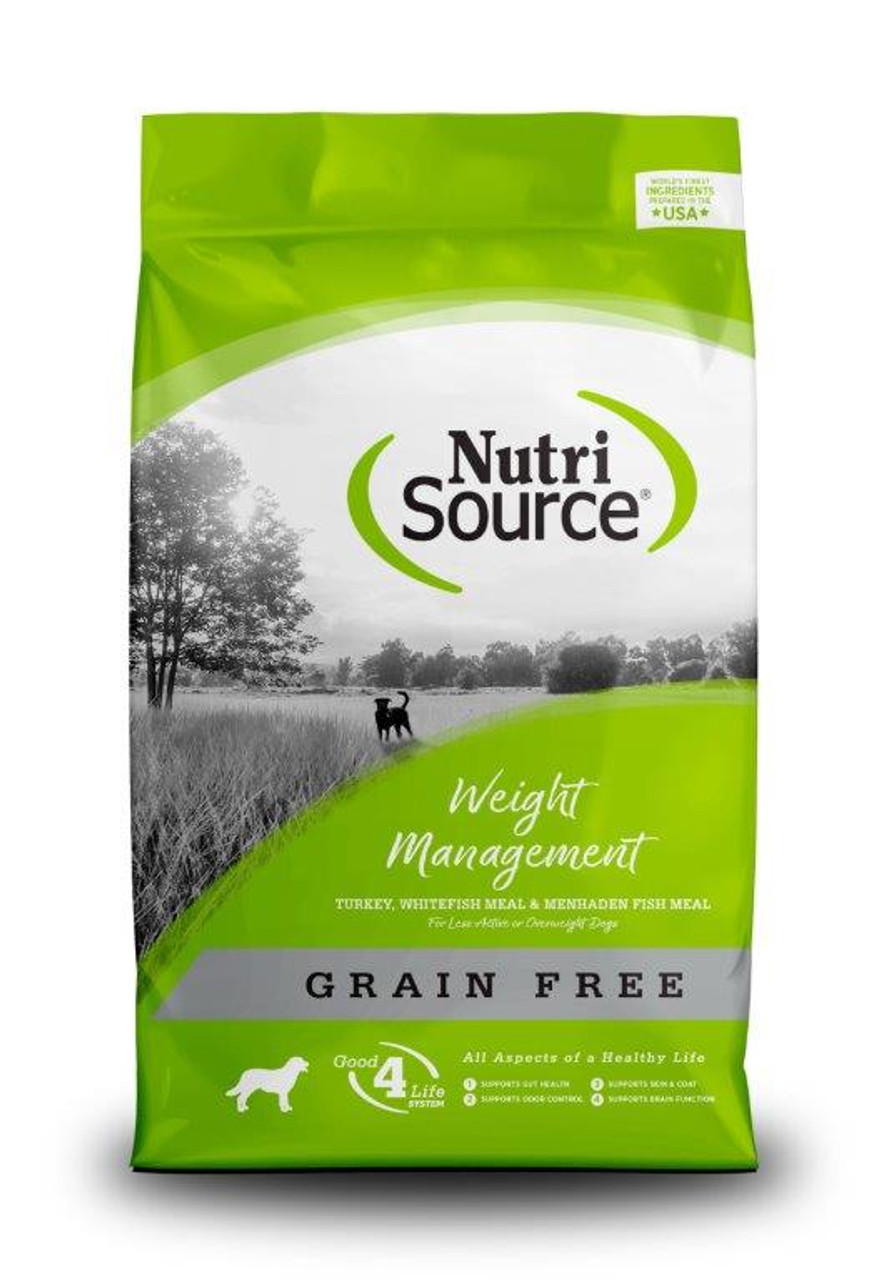 NutriSource Grain Free Weight Management Dry Dog Food， 30 Lbs.