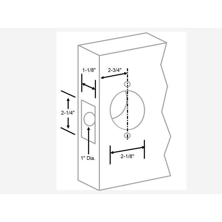 Global Door Controls Eiffel Standard Duty Brushed Chrome Grade 2 Commercial Cylindrical Passage HallCloset Door Handle with Clutch Function GAL-1110L-R-626