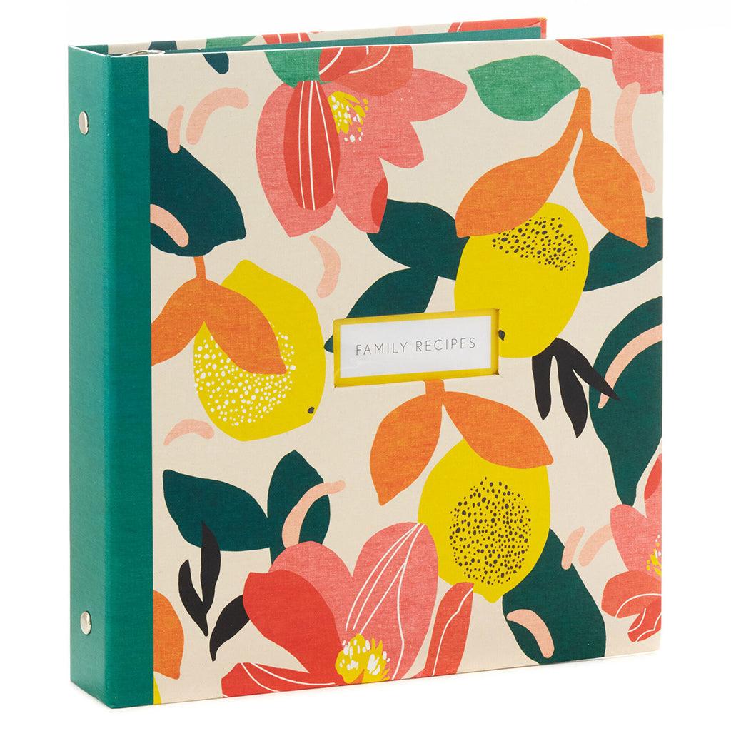 Hallmark  Bright Citrus Customizable Recipe Organizer Book