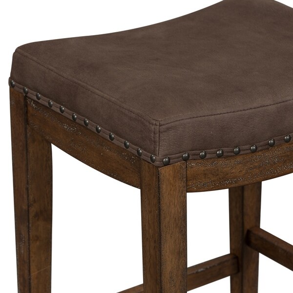 Aspen Skies Weathered Brown with Gray Hang Up Uph Console Stool