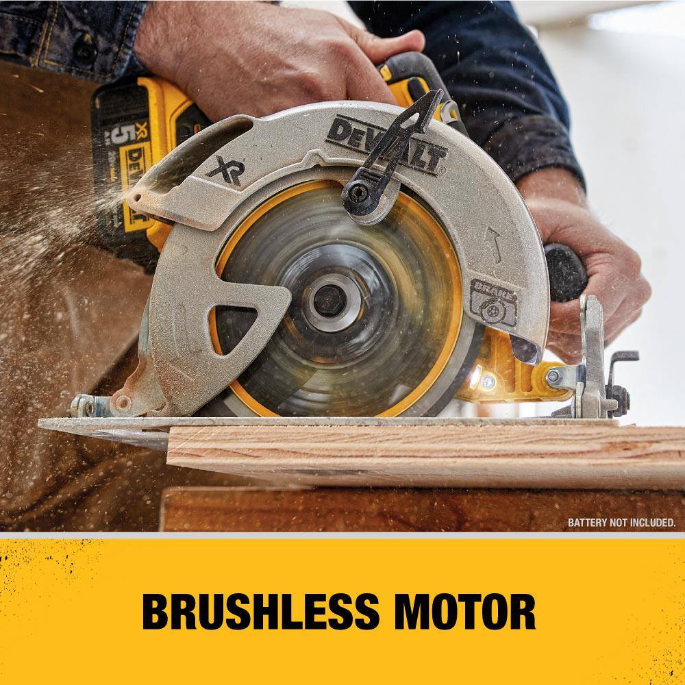 DEWALT DCS570P1 20-Volt MAX XR Cordless Brushless 7-1/4 in. Circular Saw with (1) 20-Volt Battery 5.0Ah and Charger