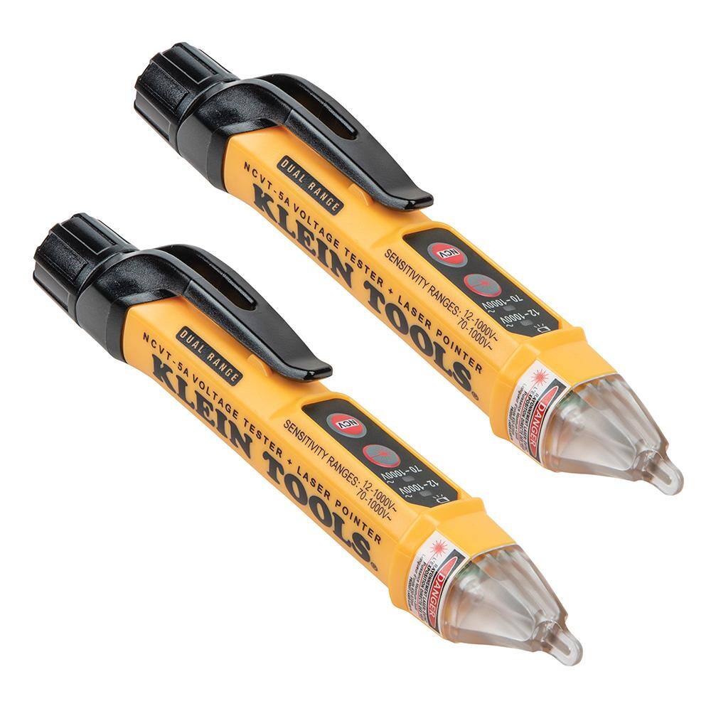 Klein Tools Non-Contact Voltage Tester Pen Dual Range with Laser Pointer (2-Pack) M2O41277KIT