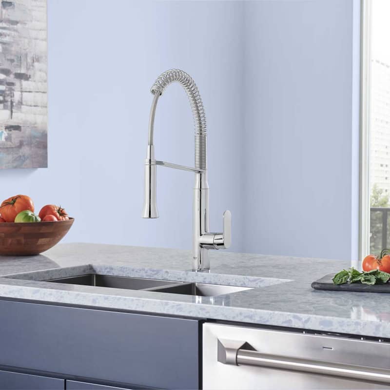 GROHE K7 Medium StarLight Chrome Semi-Pro Kitchen Faucet