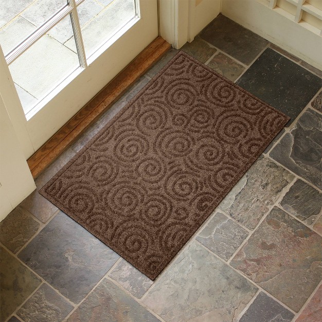 Waterhog 2 x27 x3 x27 Swirls Indoor outdoor Doormat Dark Brown